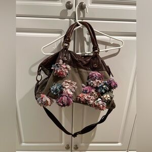Deux Lux Anthropologie Cute Bag With Flowers In Great Condition